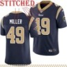 Navy Throwback Brit Miller Jersey Los Angeles Rams #49