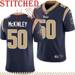 Navy Throwback Takkarist McKinley Jersey Los Angeles Rams #50