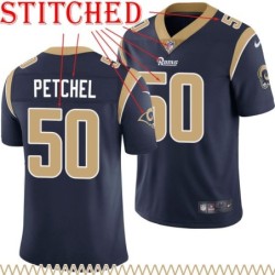 Navy Throwback John Petchel Jersey Los Angeles Rams #50