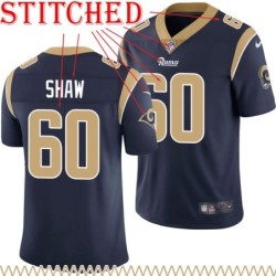 Navy Throwback Bob Shaw Jersey Los Angeles Rams #60