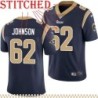 Navy Throwback Don Johnson Jersey Los Angeles Rams #62