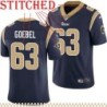 Navy Throwback Hank Goebel Jersey Los Angeles Rams #63