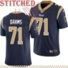 Navy Throwback Tom Dahms Jersey Los Angeles Rams #71