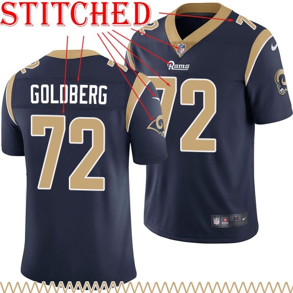 Navy Throwback Adam Goldberg Jersey Los Angeles Rams #72