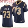 Navy Throwback Steve Avila Jersey Los Angeles Rams #73