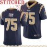 Navy Throwback Bob Fry Jersey Los Angeles Rams #75