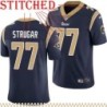 Navy Throwback George Strugar Jersey Los Angeles Rams #77