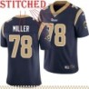 Navy Throwback Clark Miller Jersey Los Angeles Rams #78