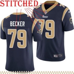 Navy Throwback Kurt Becker Jersey Los Angeles Rams #79