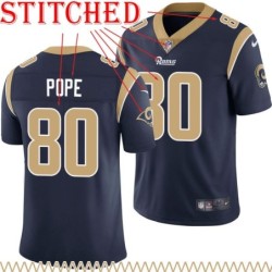 Navy Throwback Bucky Pope Jersey Los Angeles Rams #80
