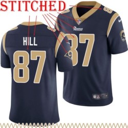 Navy Throwback Drew Hill Jersey Los Angeles Rams #87