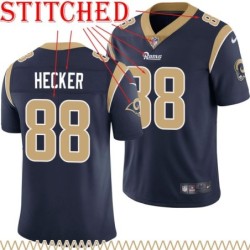 Navy Throwback Norb Hecker Jersey Los Angeles Rams #88