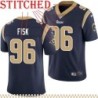 Navy Throwback Jason Fisk Jersey Los Angeles Rams #96