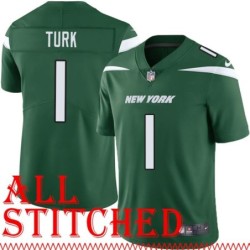 Green Home Matt Turk Jersey New York Jets #1