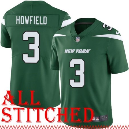 Green Home Bobby Howfield Jersey New York Jets #3