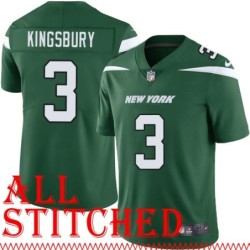 Green Home Kliff Kingsbury Jersey New York Jets #3