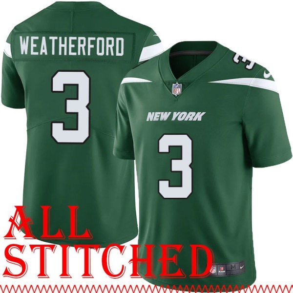 Green Home Steve Weatherford Jersey New York Jets #3