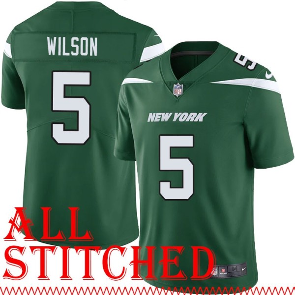 Green Home Garrett Wilson Jersey New York Jets #5