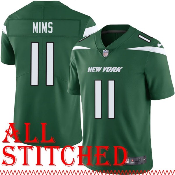 Green Home Denzel Mims Jersey New York Jets #11