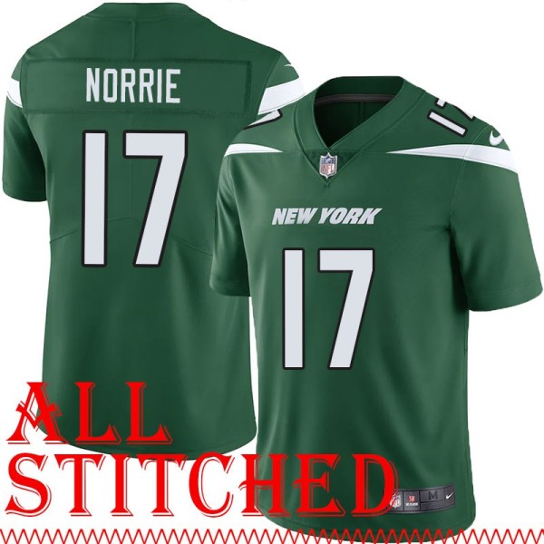 Green Home David Norrie Jersey New York Jets #17