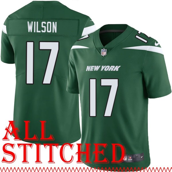 Green Home Garrett Wilson Jersey New York Jets #17