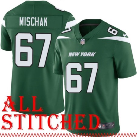 Green Home Bob Mischak Jersey New York Jets #67