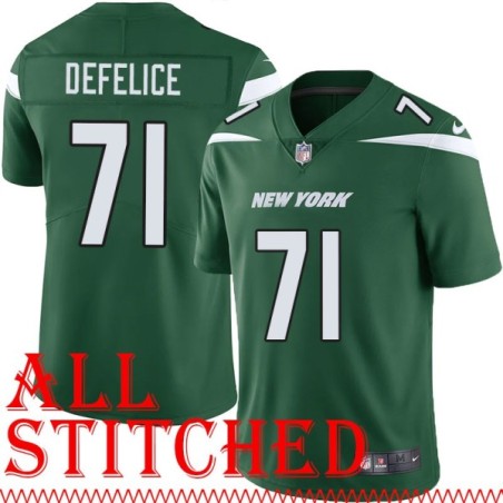 Green Home Nick DeFelice Jersey New York Jets #71