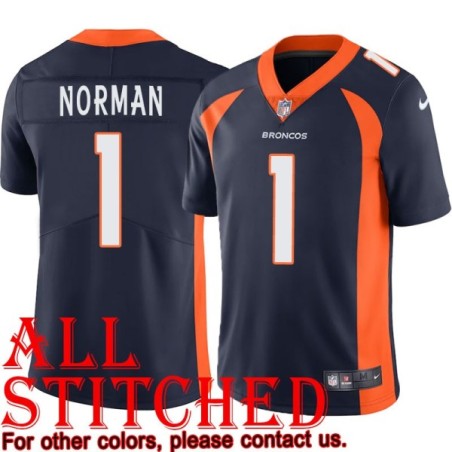 Navy Alternate Chris Norman Jersey Denver Broncos #1