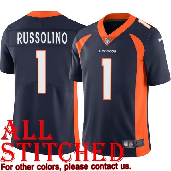Navy Alternate Taylor Russolino Jersey Denver Broncos #1