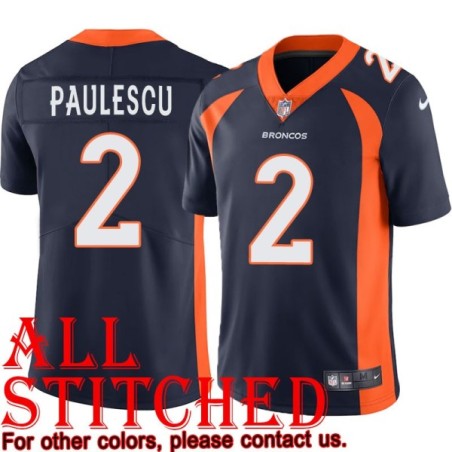 Navy Alternate Sam Paulescu Jersey Denver Broncos #2