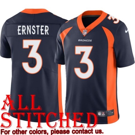 Navy Alternate Paul Ernster Jersey Denver Broncos #3