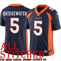 Navy Alternate Teddy Bridgewater Jersey Denver Broncos #5