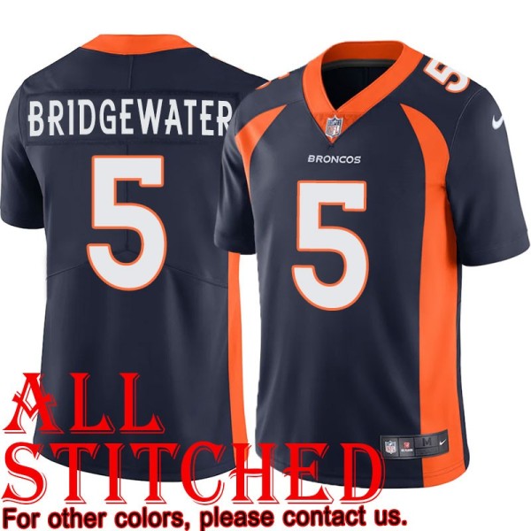 Navy Alternate Teddy Bridgewater Jersey Denver Broncos #5