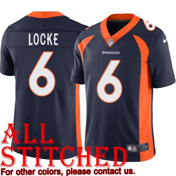 Navy Alternate P.J. Locke Jersey Denver Broncos #6