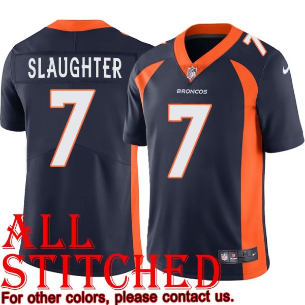 Navy Alternate Mickey Slaughter Jersey Denver Broncos #7