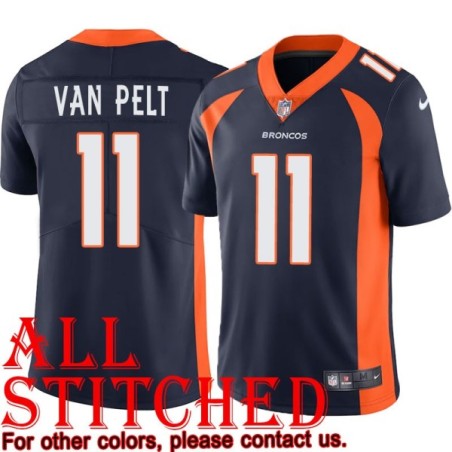 Navy Alternate Bradlee Van Pelt Jersey Denver Broncos #11