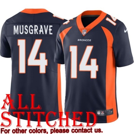 Navy Alternate Bill Musgrave Jersey Denver Broncos #14