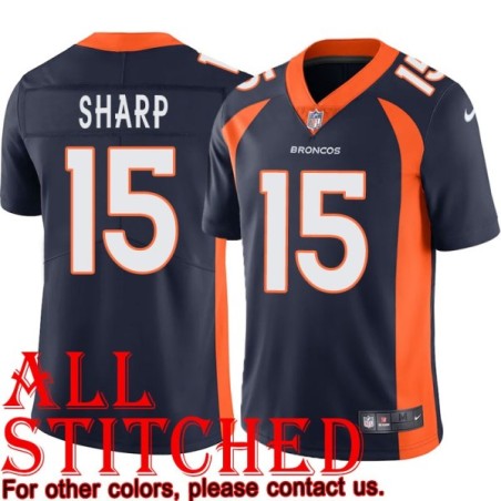 Navy Alternate Hunter Sharp Jersey Denver Broncos #15