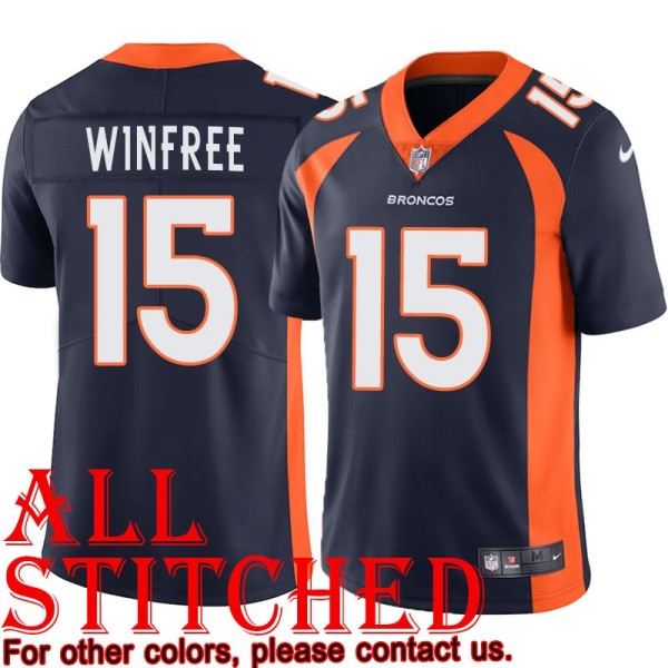 Navy Alternate Juwann Winfree Jersey Denver Broncos #15