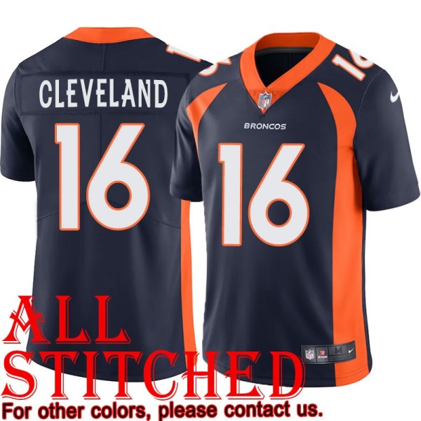 Navy Alternate Tyrie Cleveland Jersey Denver Broncos #16