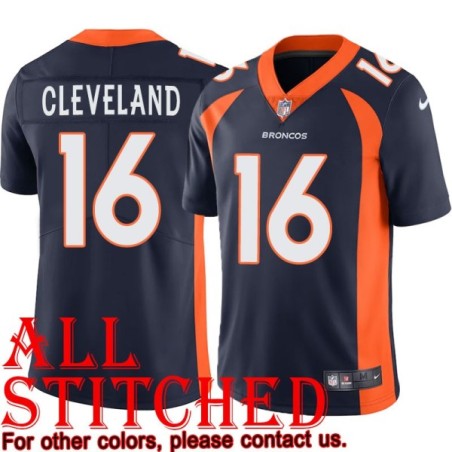Navy Alternate Tyrie Cleveland Jersey Denver Broncos #16