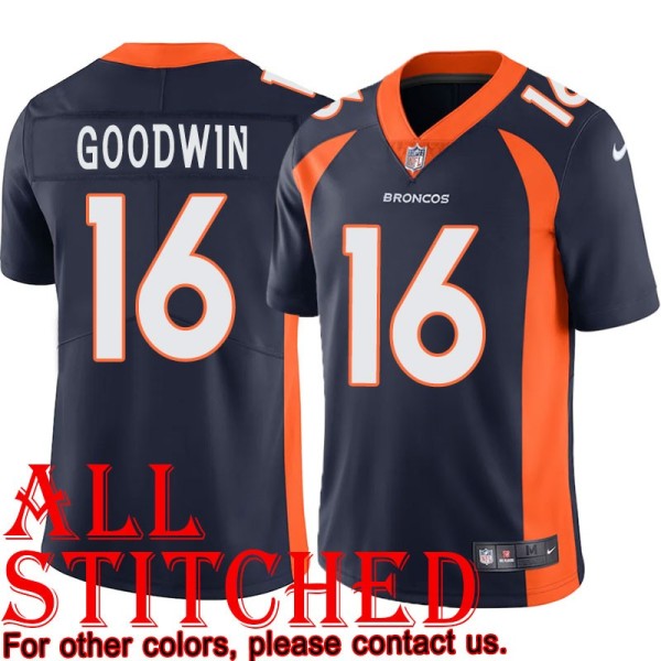 Navy Alternate D'Andre Goodwin Jersey Denver Broncos #16