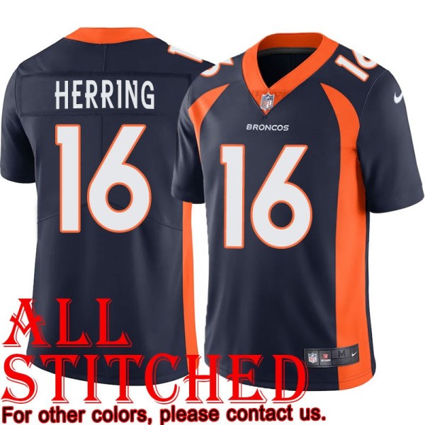 Navy Alternate George Herring Jersey Denver Broncos #16