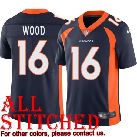 Navy Alternate Dick Wood Jersey Denver Broncos #16