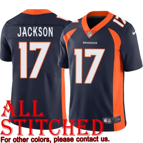Navy Alternate Jarious Jackson Jersey Denver Broncos #17