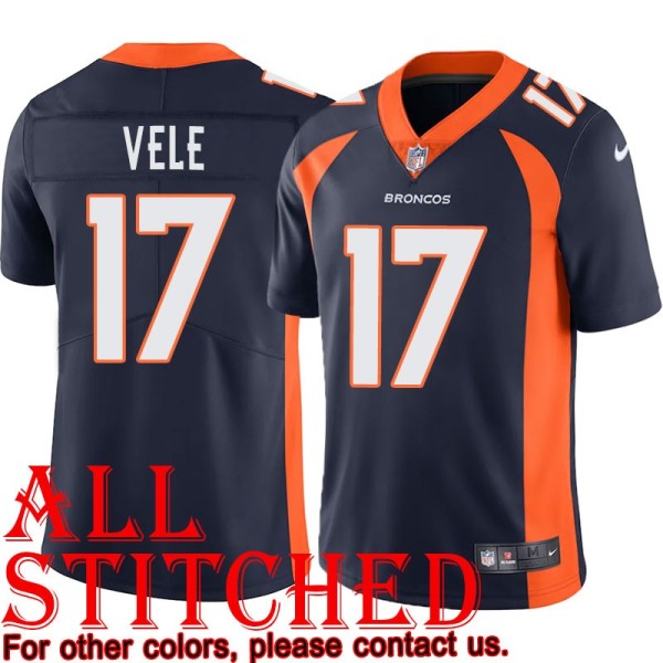 Navy Alternate Devaughn Vele Jersey Denver Broncos #17