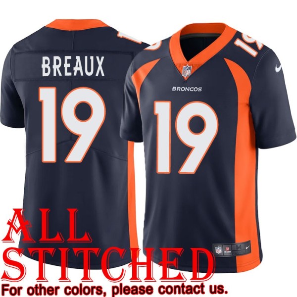 Navy Alternate Don Breaux Jersey Denver Broncos #19