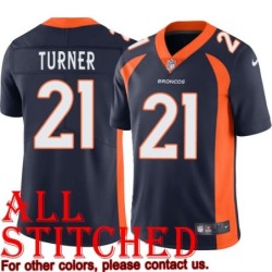 Navy Alternate Scott Turner Jersey Denver Broncos #21