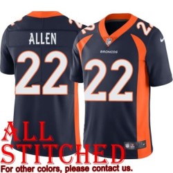 Navy Alternate Buddy Allen Jersey Denver Broncos #22