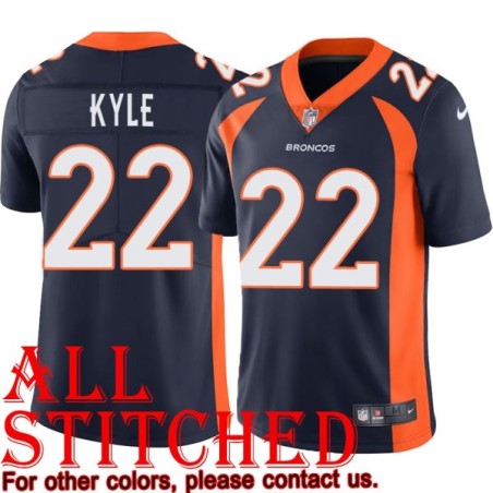 Navy Alternate Aaron Kyle Jersey Denver Broncos #22